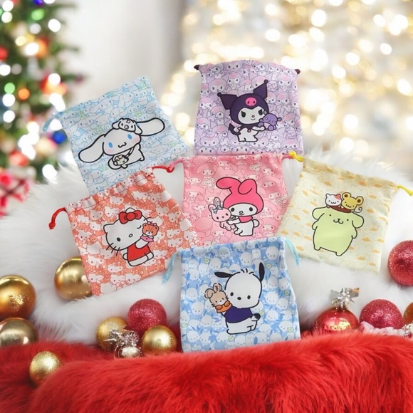 Sanrio Accessories - Sanrio Hello Kitty And Friends Canvas Drawstring Pouch